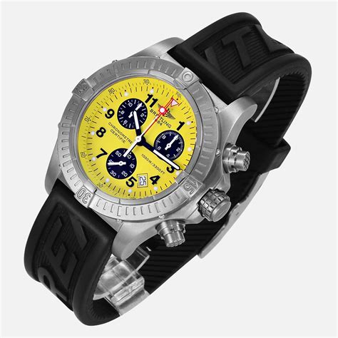 breitling aeromarine chrono avenger m1 yellow dial titanium|Breitling m1 chronograph.